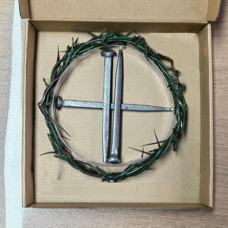 Rooherd 3 with iron nails jesus Crucifixion Flat Head Nail Christian Sunday School props crown of thorns - Image 4